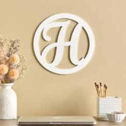 Script Initial Lasered Acrylic Wall Sign