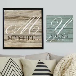 Script Initial Rustic Canvas