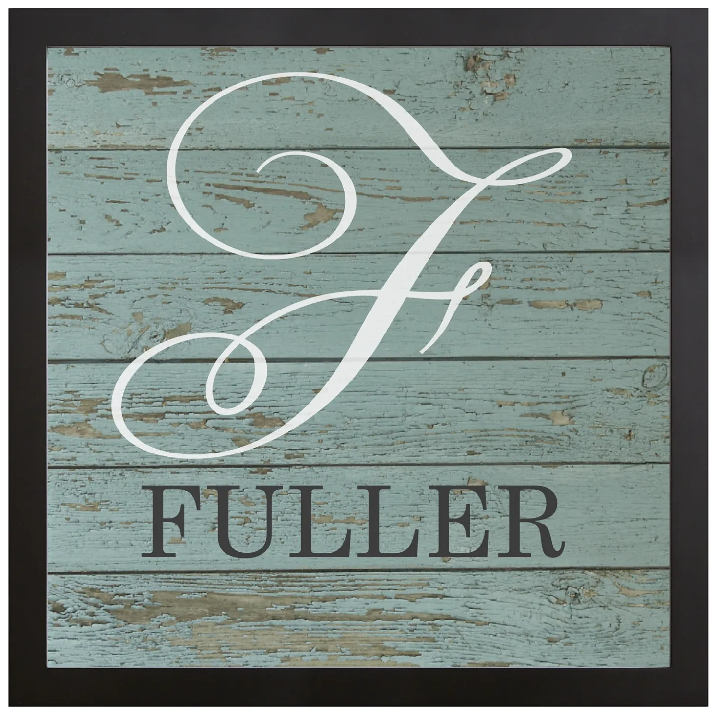 Script Initial Rustic Canvas