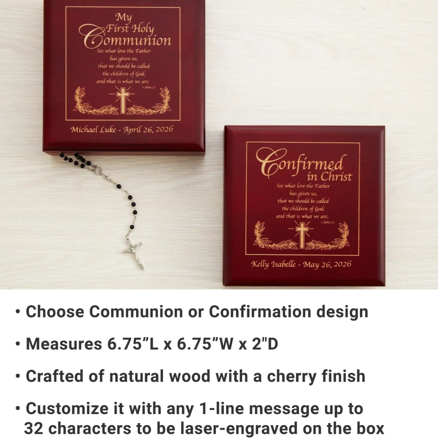 Scripture Communion & Confirmation Keepsake Box