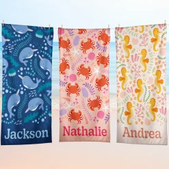 Sea Creatures Beach Towel