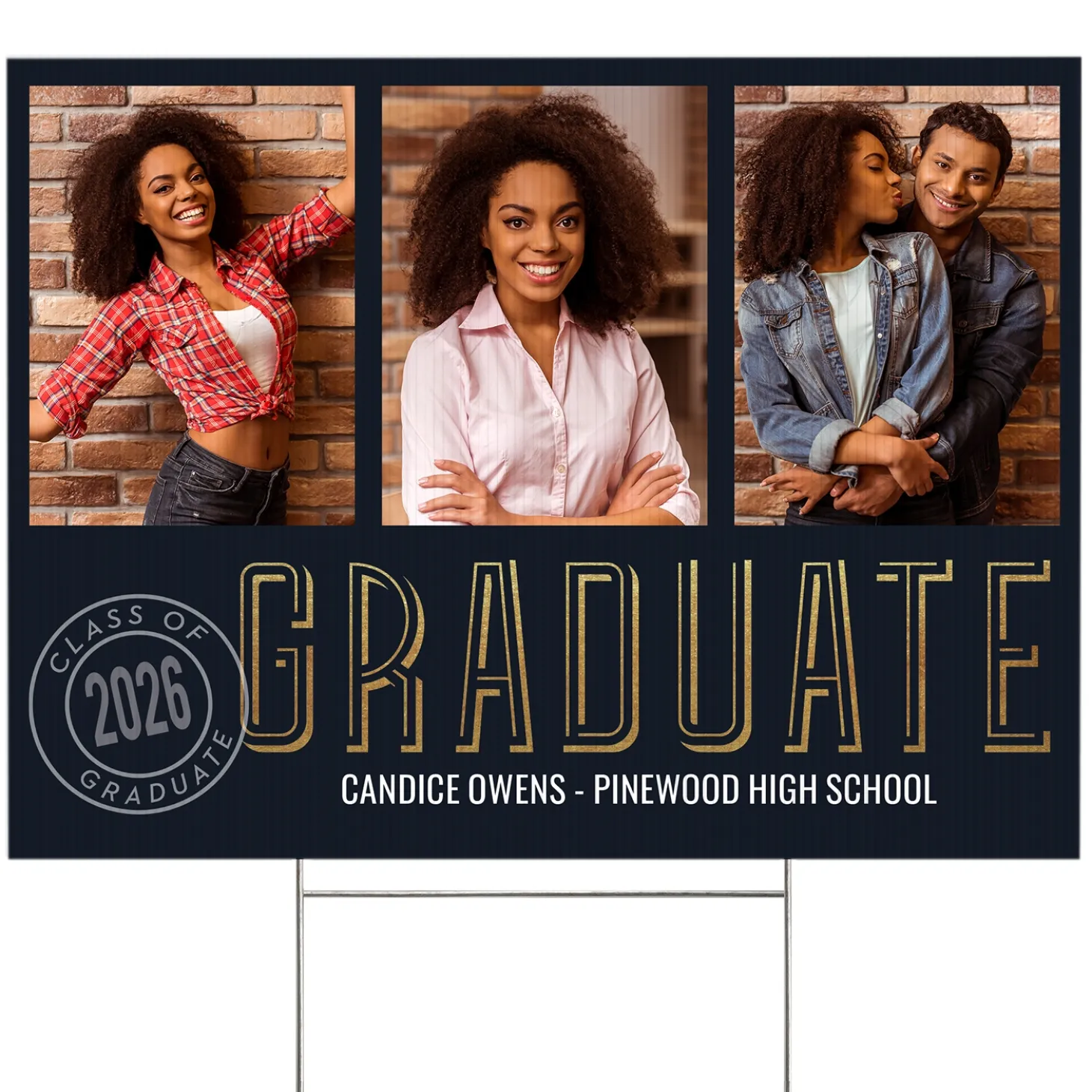 Seal of Success Graduation Photo Yard Sign