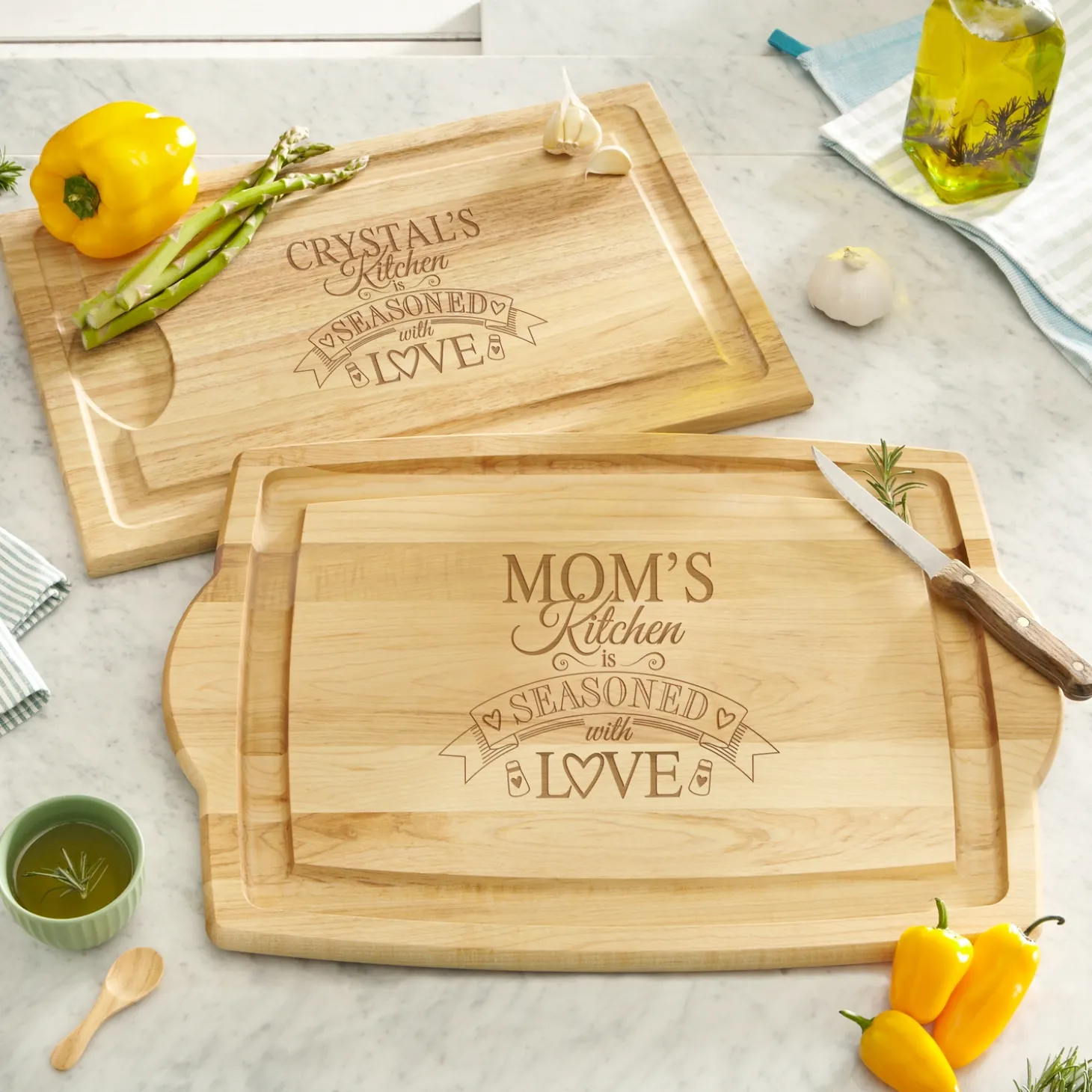 Seasoned With Love Maple Wood Cutting Board