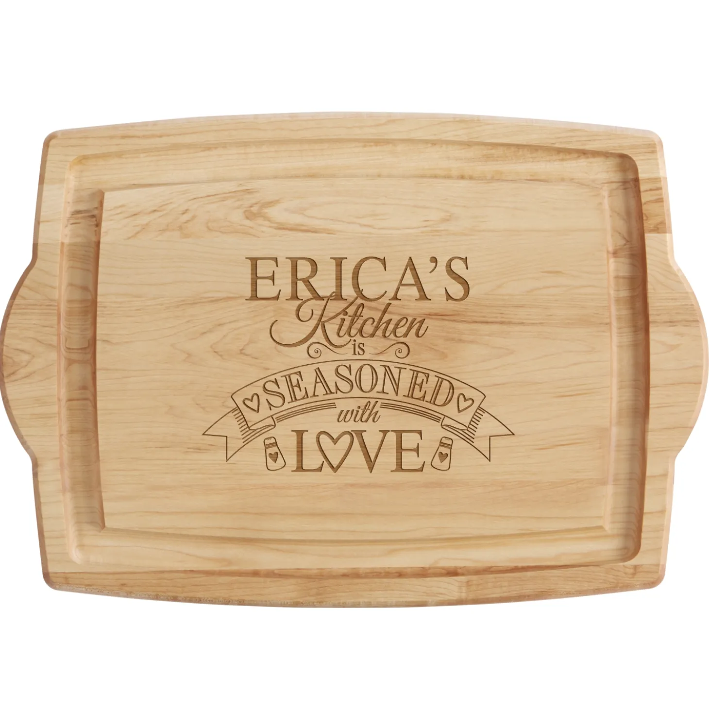 Seasoned With Love Maple Wood Cutting Board