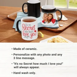 Secret Love Note Photo Color Changing Mug