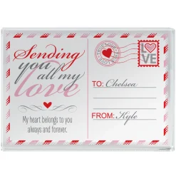 Sending All My Love Glass Block