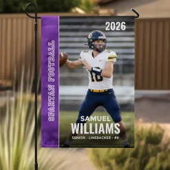 Senior Night Photo Garden Flag