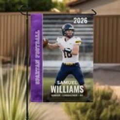 Senior Night Photo Garden Flag