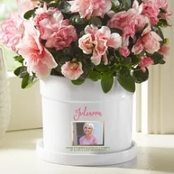 Serenity in Bloom Memorial Photo Planter
