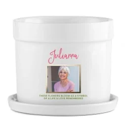 Serenity in Bloom Memorial Photo Planter