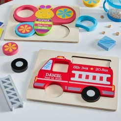 Shaped Wooden Baby Info Puzzle