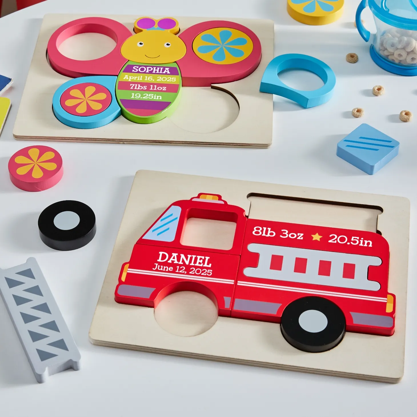 Shaped Wooden Baby Info Puzzle