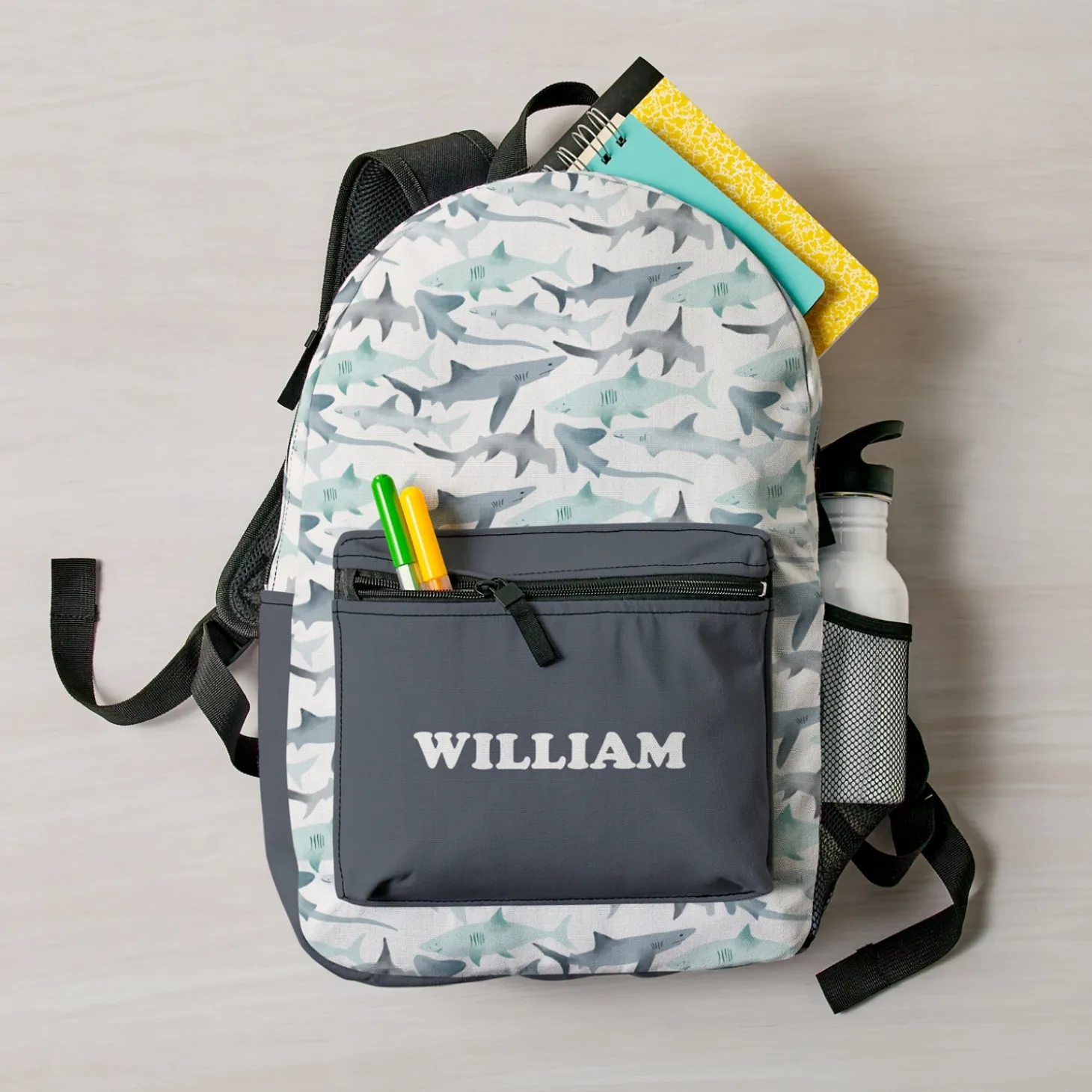 Shark Print Backpack