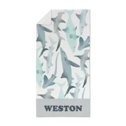 Shark Print Beach Towel