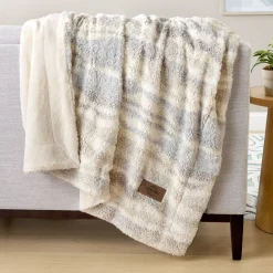 Sherpa Stripe Plush Blanket