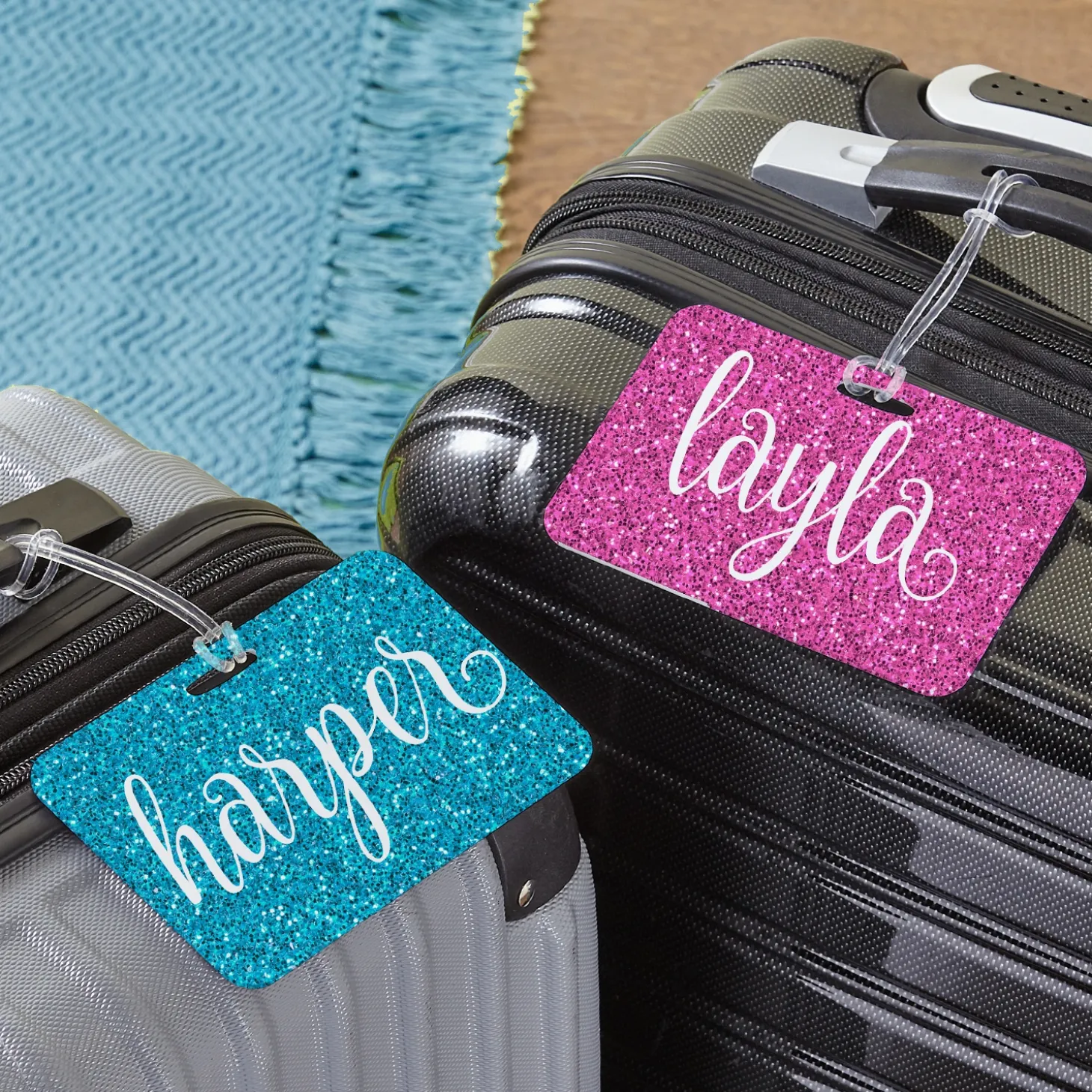 She Sparkles Luggage Tag
