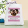 Shimmer Stripe Photo Heart Tote Bag