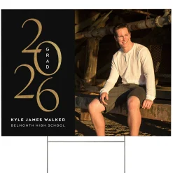 Shining Year Graduation Photo Yard Sign