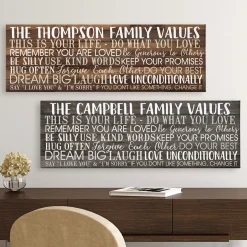 Shiplap Family Values Canvas