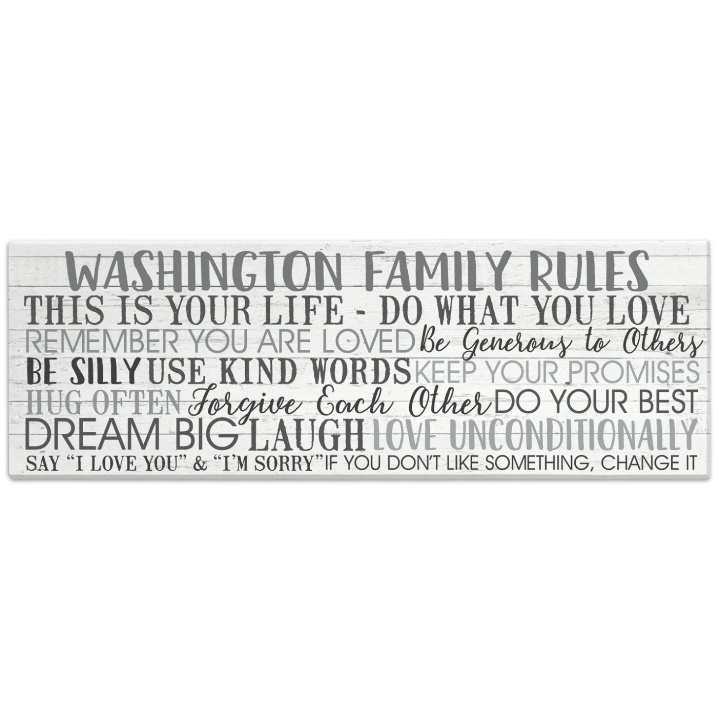 Shiplap Family Values Canvas