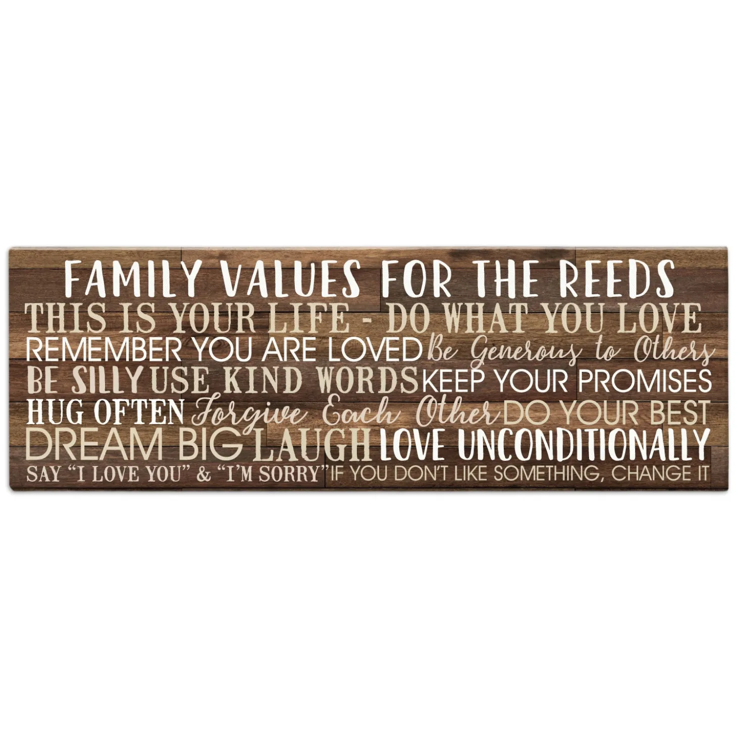 Shiplap Family Values Canvas