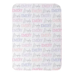 Signature Name Sherpa Baby Blanket
