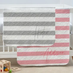Signature Stripes Quilted Baby Blanket
