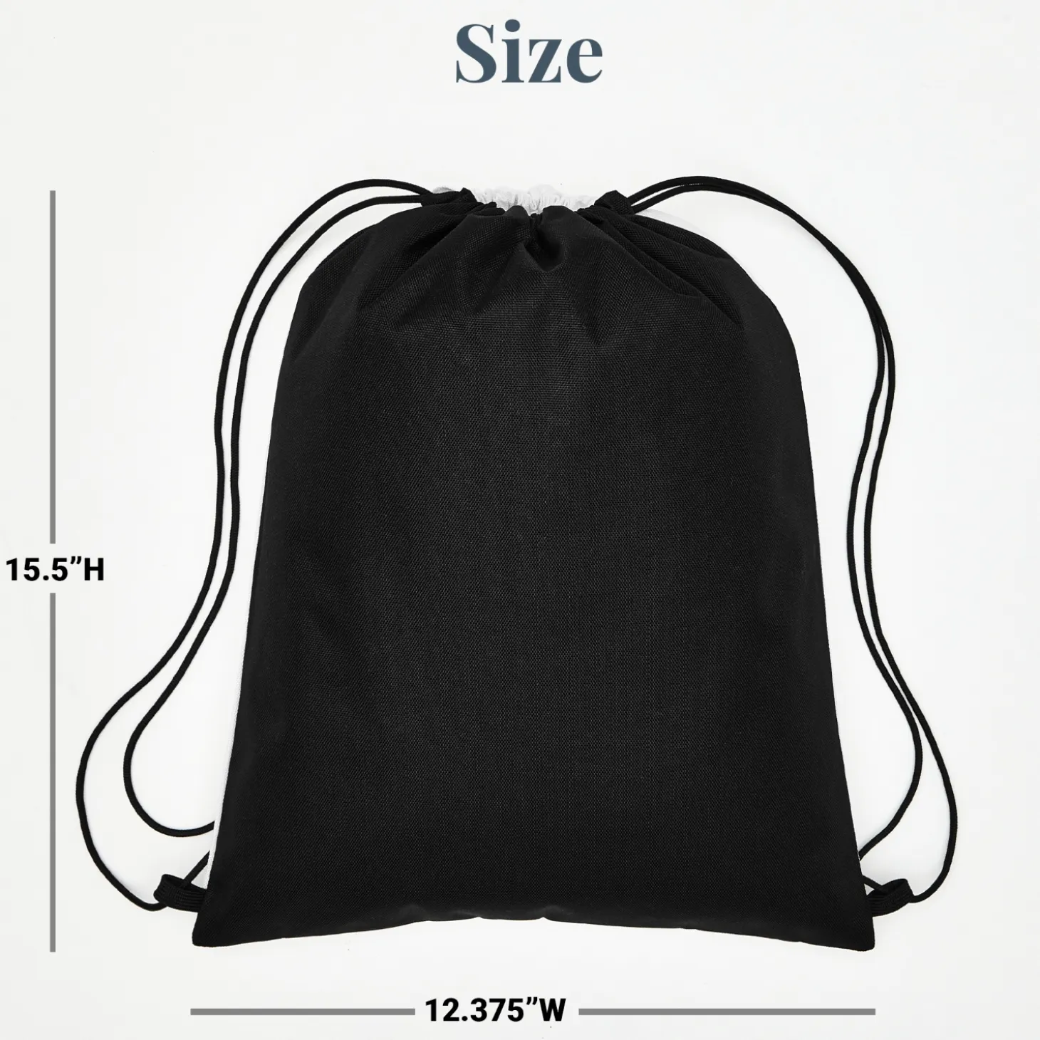 Signature Style Allover Print Drawstring Bags