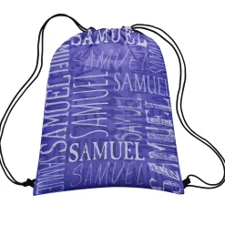 Signature Style Allover Print Drawstring Bags