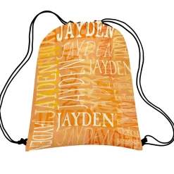 Signature Style Allover Print Drawstring Bags