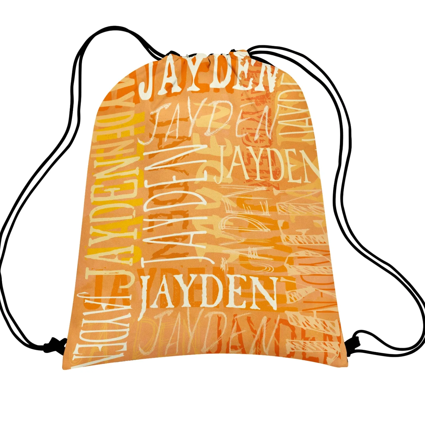 Signature Style Allover Print Drawstring Bags