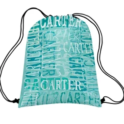 Signature Style Allover Print Drawstring Bags