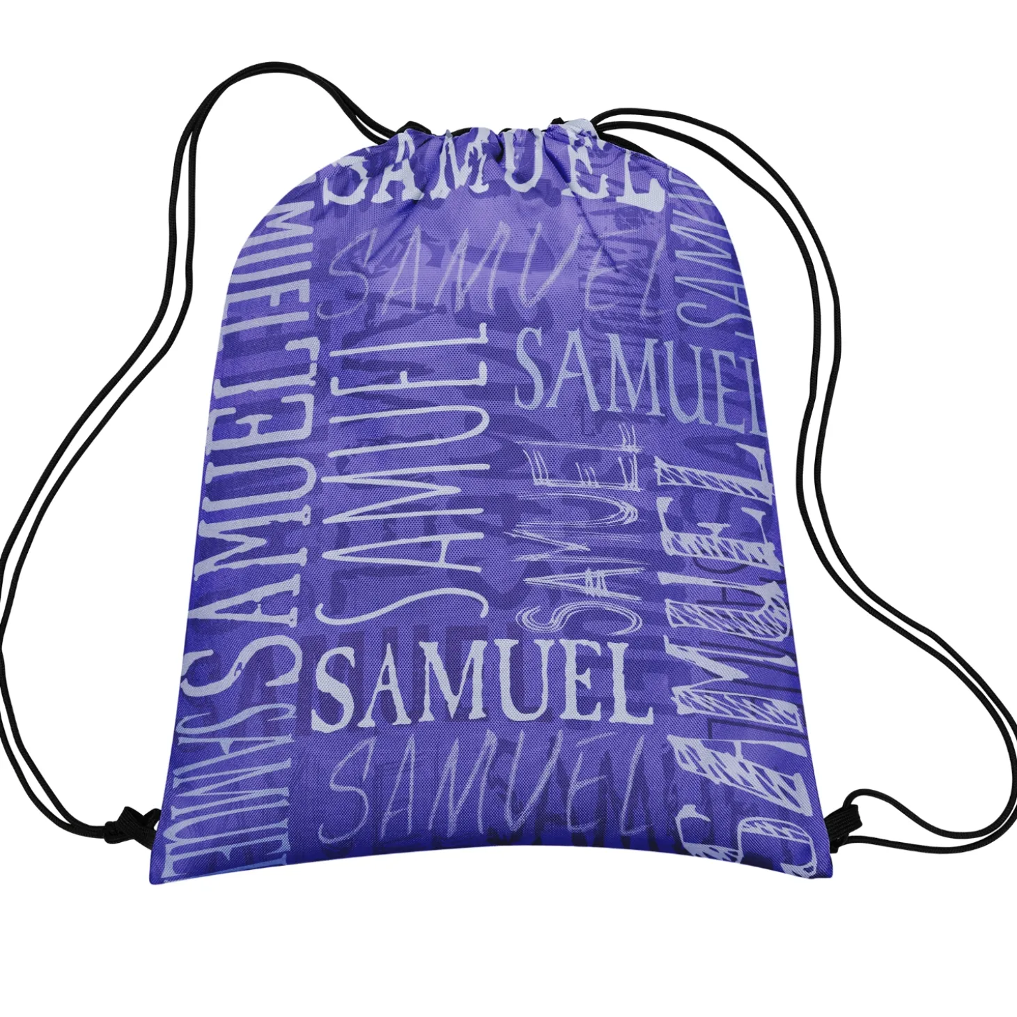 Signature Style Allover Print Drawstring Bags