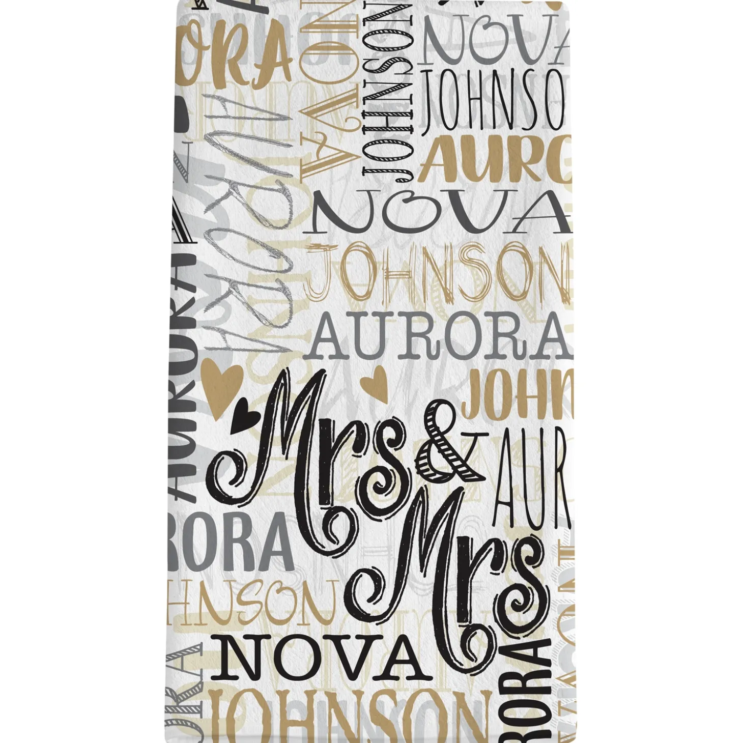 Signature Style Wedding Couple Bath Towels