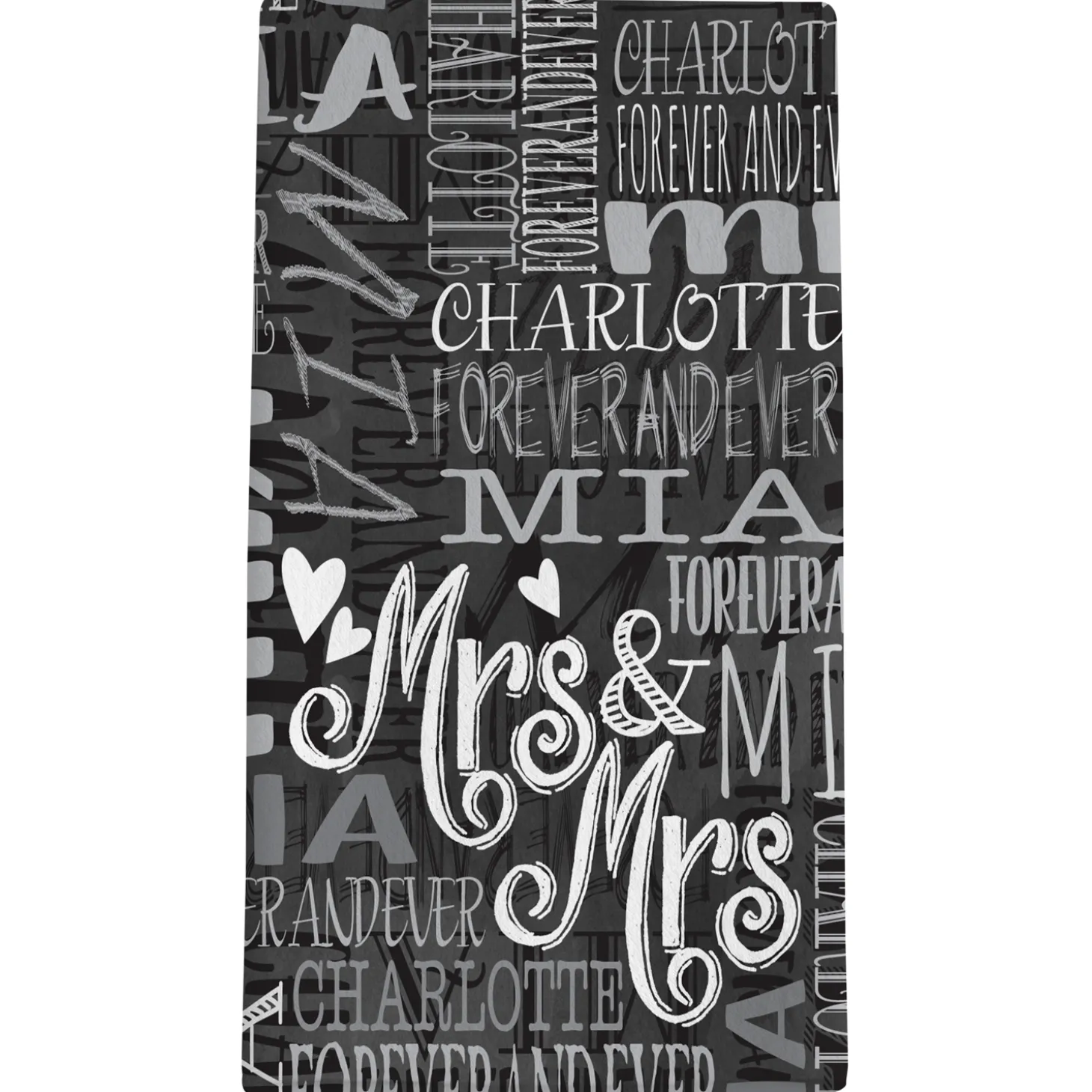 Signature Style Wedding Couple Bath Towels
