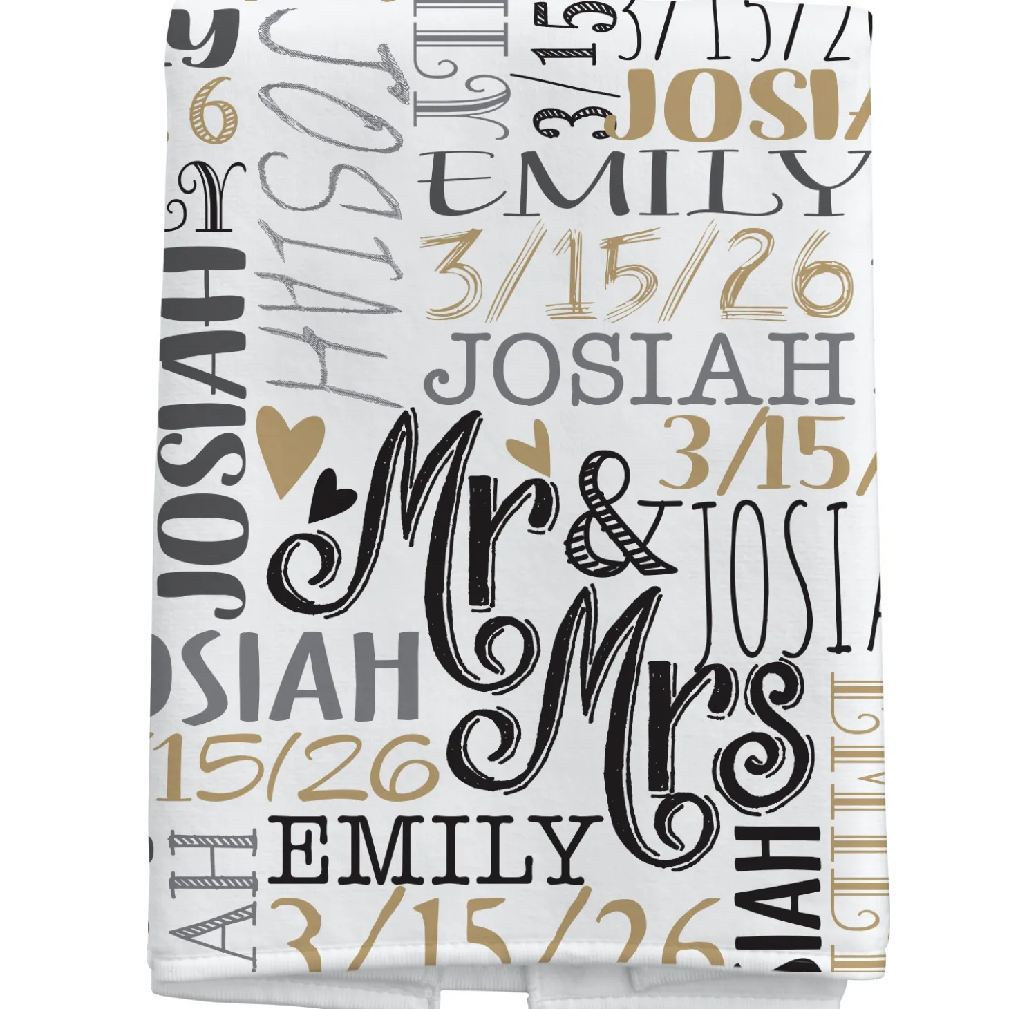 Signature Style Wedding Couple Bath Towels