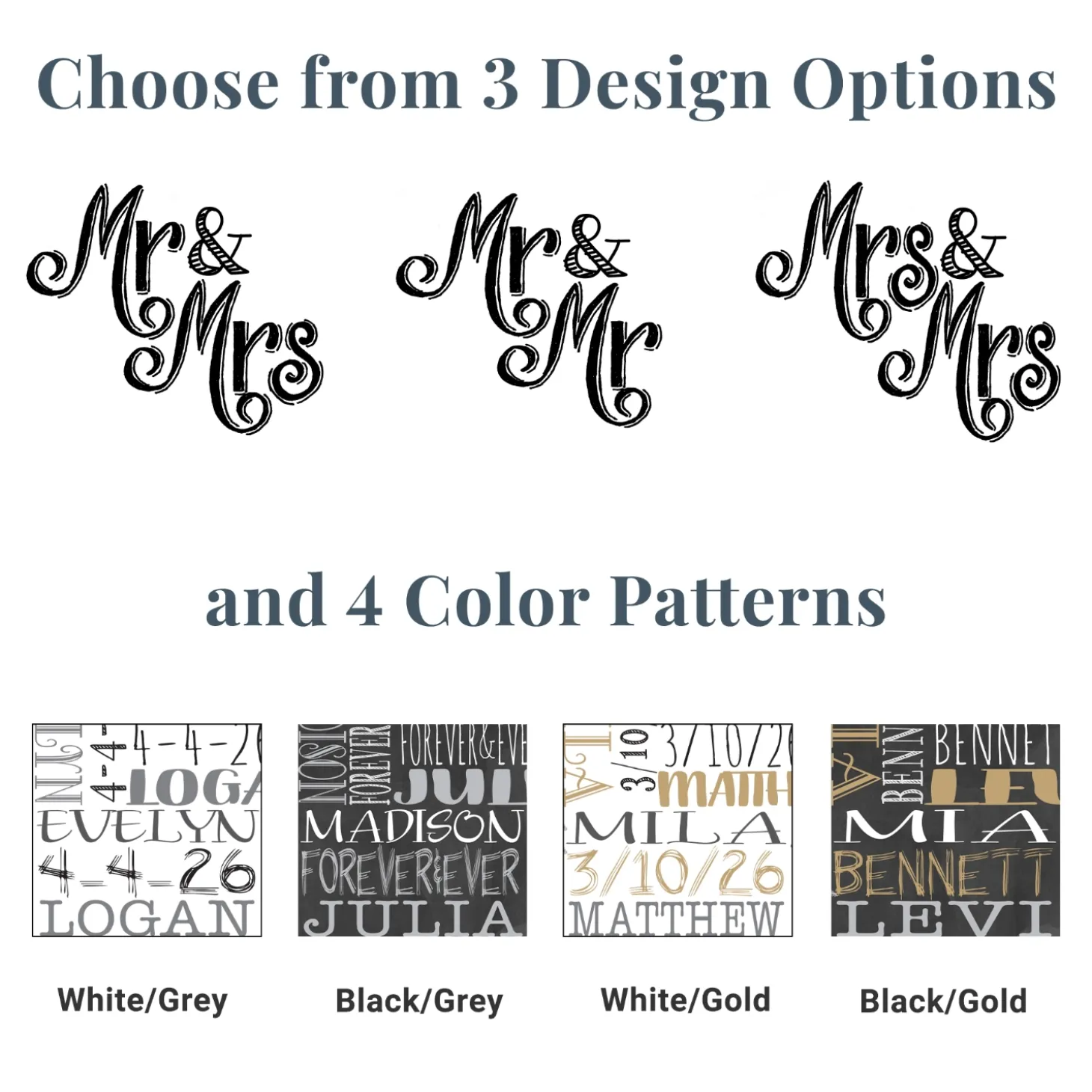 Signature Style Wedding Couple Bath Towels