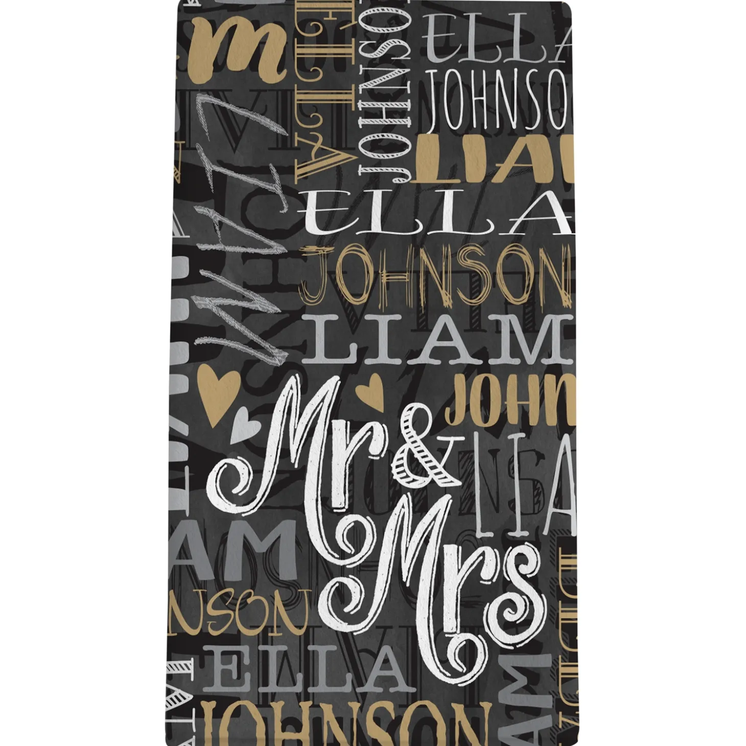 Signature Style Wedding Couple Bath Towels