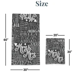 Signature Style Wedding Couple Bath Towels