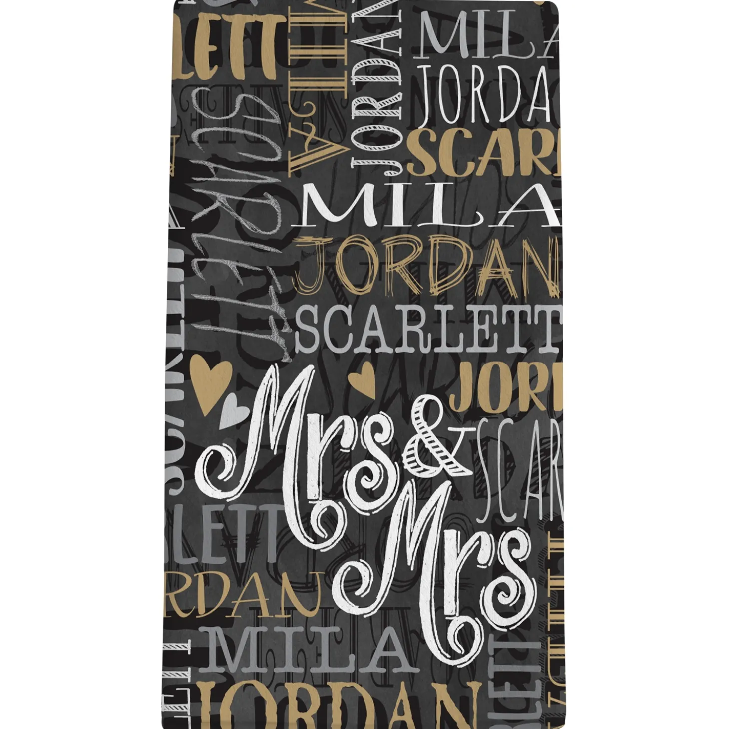 Signature Style Wedding Couple Bath Towels
