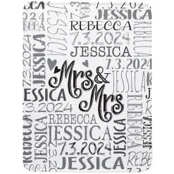 Signature Style Wedding Couple Plush Blanket