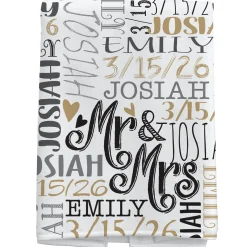 Signature Style Wedding Couple Bath Towels