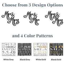 Signature Style Wedding Couple Bath Towels