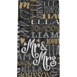 Signature Style Wedding Couple Bath Towels