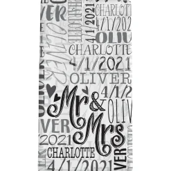 Signature Style Wedding Couple Bath Towels