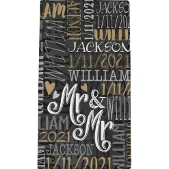 Signature Style Wedding Couple Bath Towels
