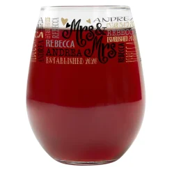 Signature Style Wedding Couple Wine Glasses