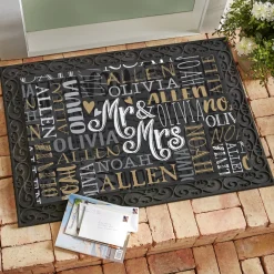 Signature Style Wedding Couple Doormats
