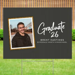 Sign of Success Graduation Photo Yard Sign