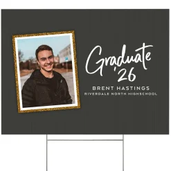 Sign of Success Graduation Photo Yard Sign